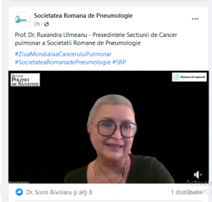 Ziua mondială de luptă împotriva cancerului ulmonar - prof. dr. Ruxandra Ulmeanu
